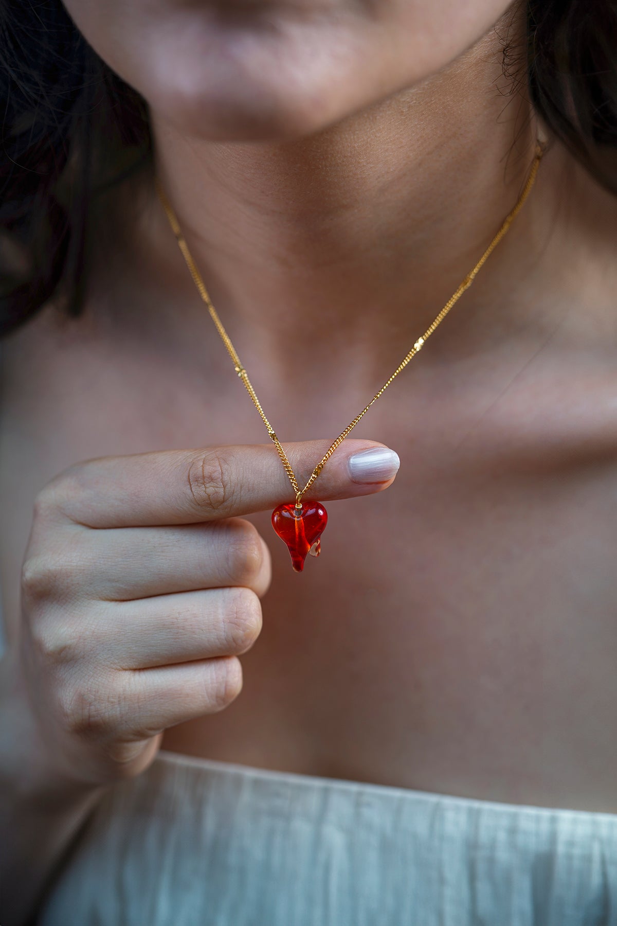 Heart in Melt' Murano Zincir Kolye