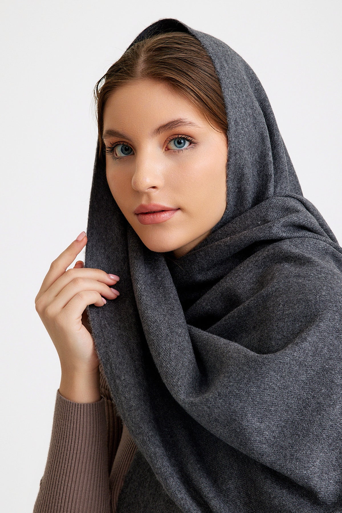 Basic Sky Kaşmir Unisex Şal - Antrasit