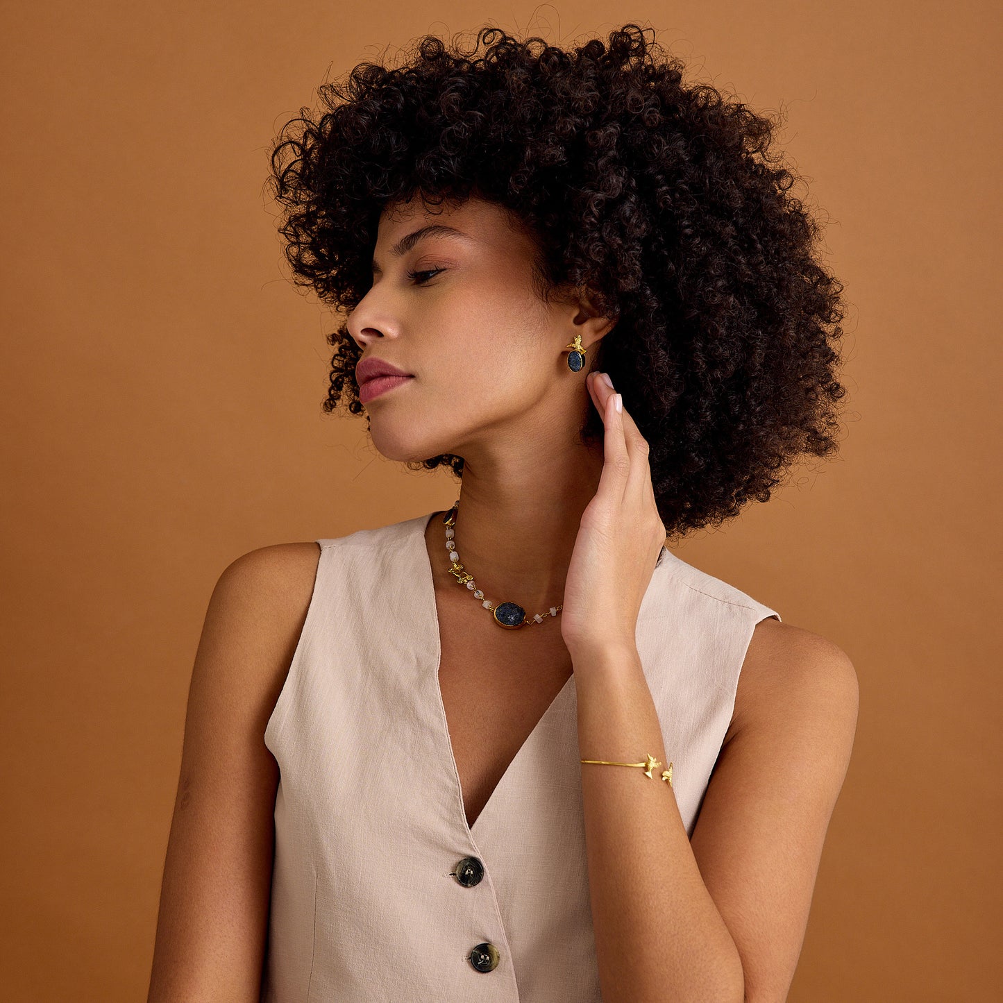 Roman Lapis Lazuli- Ay Taşı Kolye