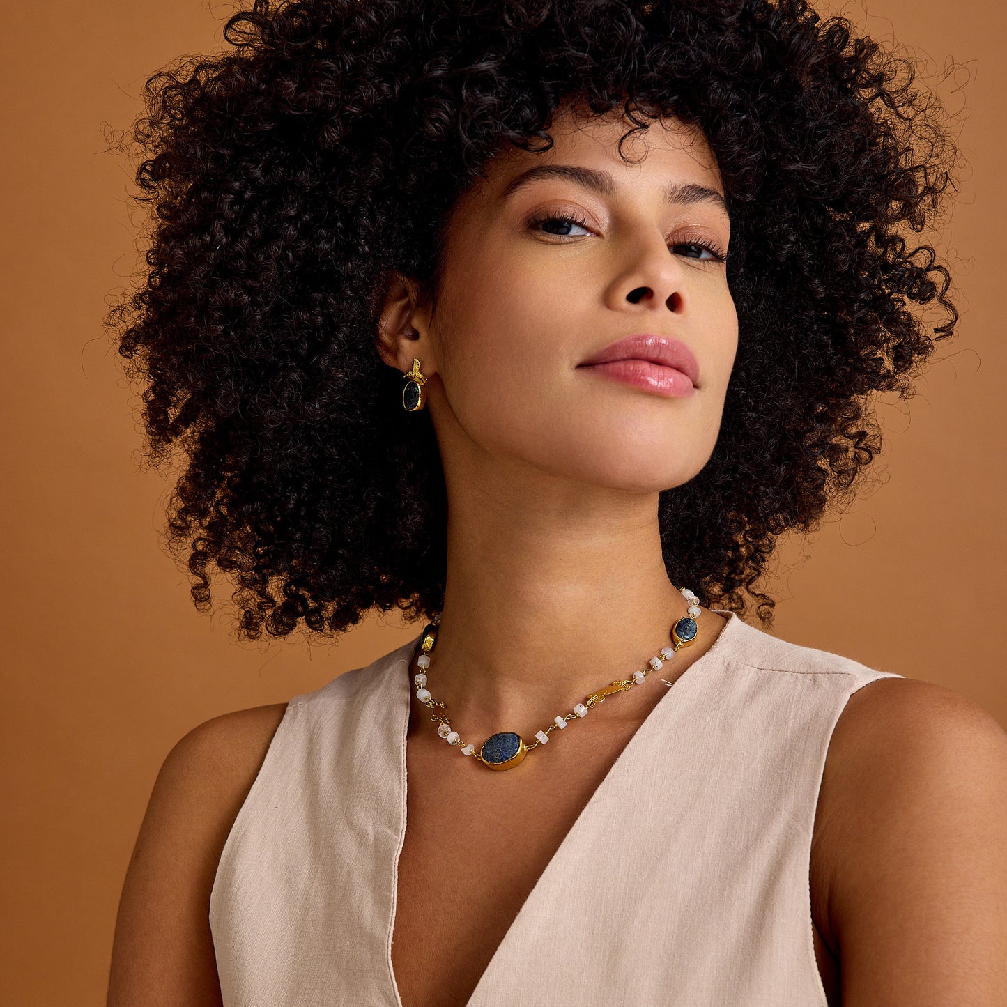 Roman Lapis Lazuli- Ay Taşı Kolye