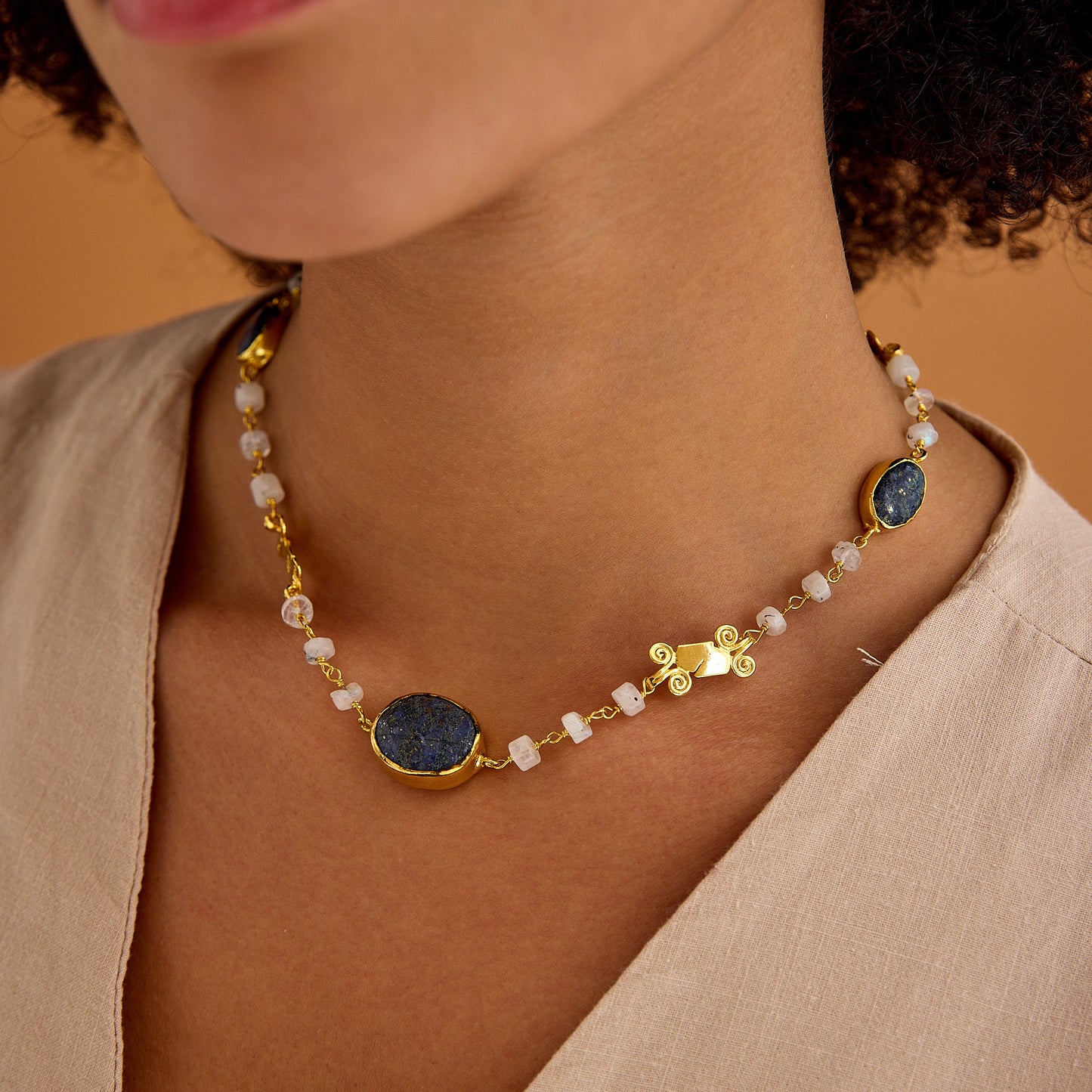 Roman Lapis Lazuli- Ay Taşı Kolye