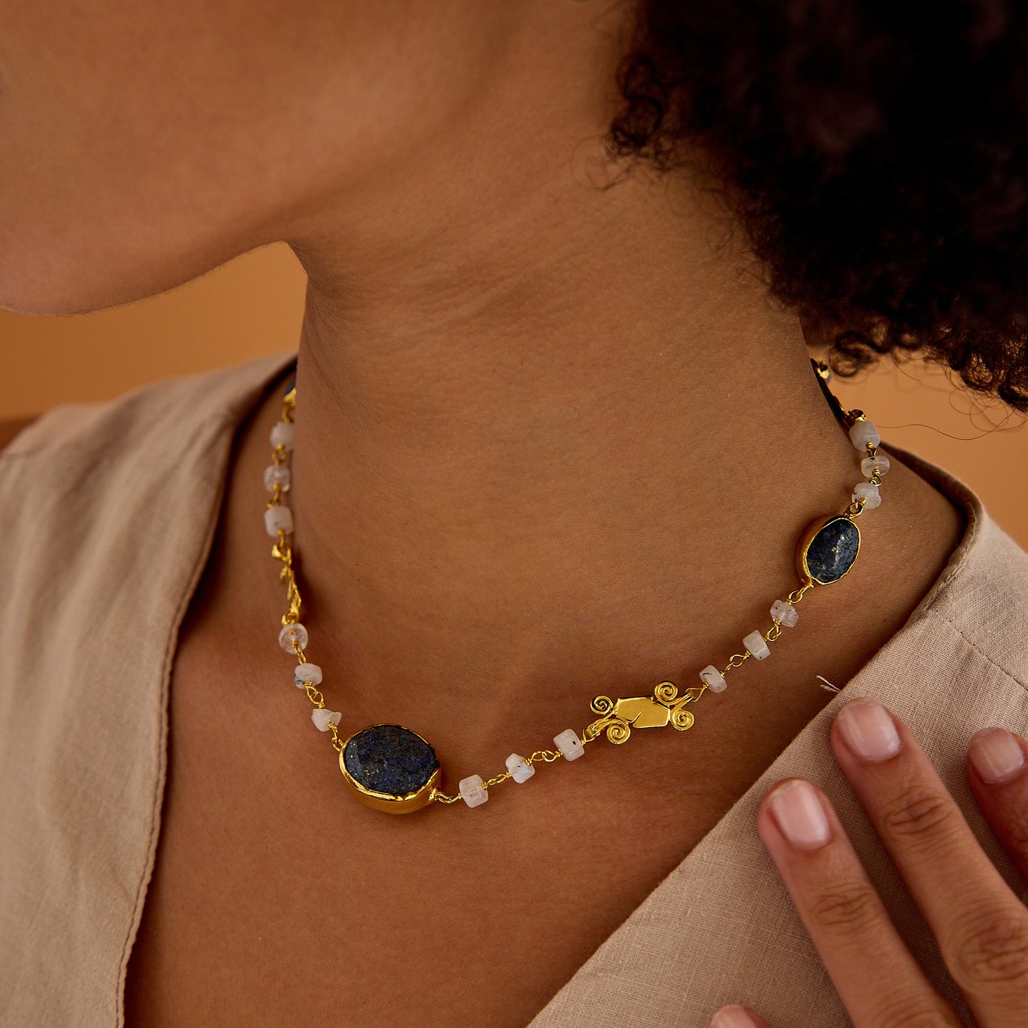 Roman Lapis Lazuli- Ay Taşı Kolye