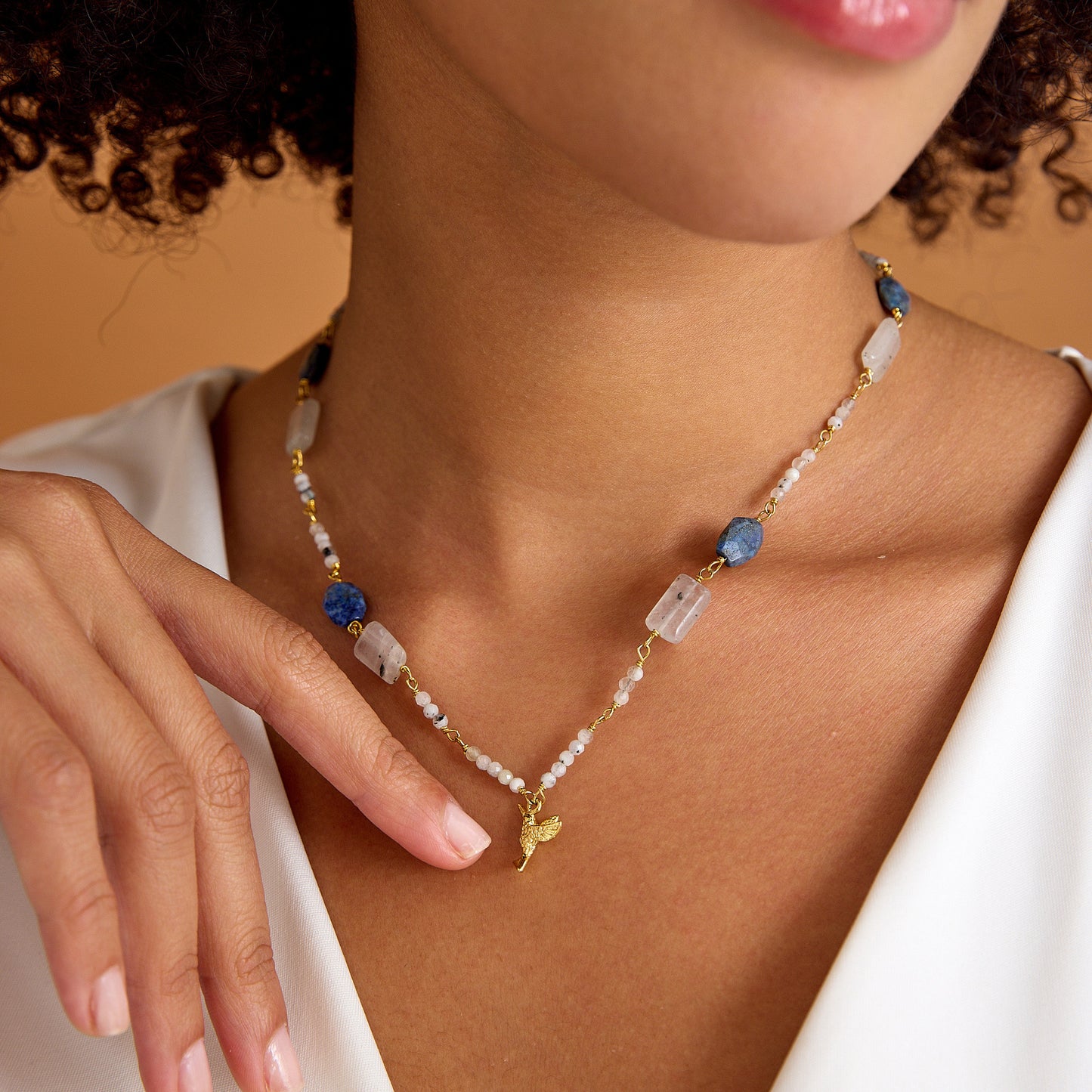 Dove Lapis Lazuli - Ay Taşı Kolye