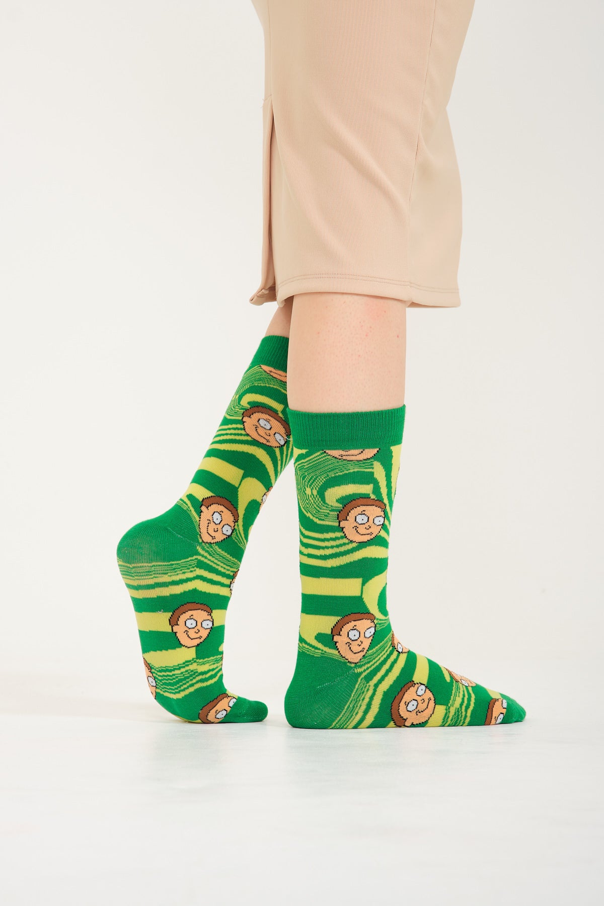 Rick and Morty Yeşil Desenli Renkli Çorap