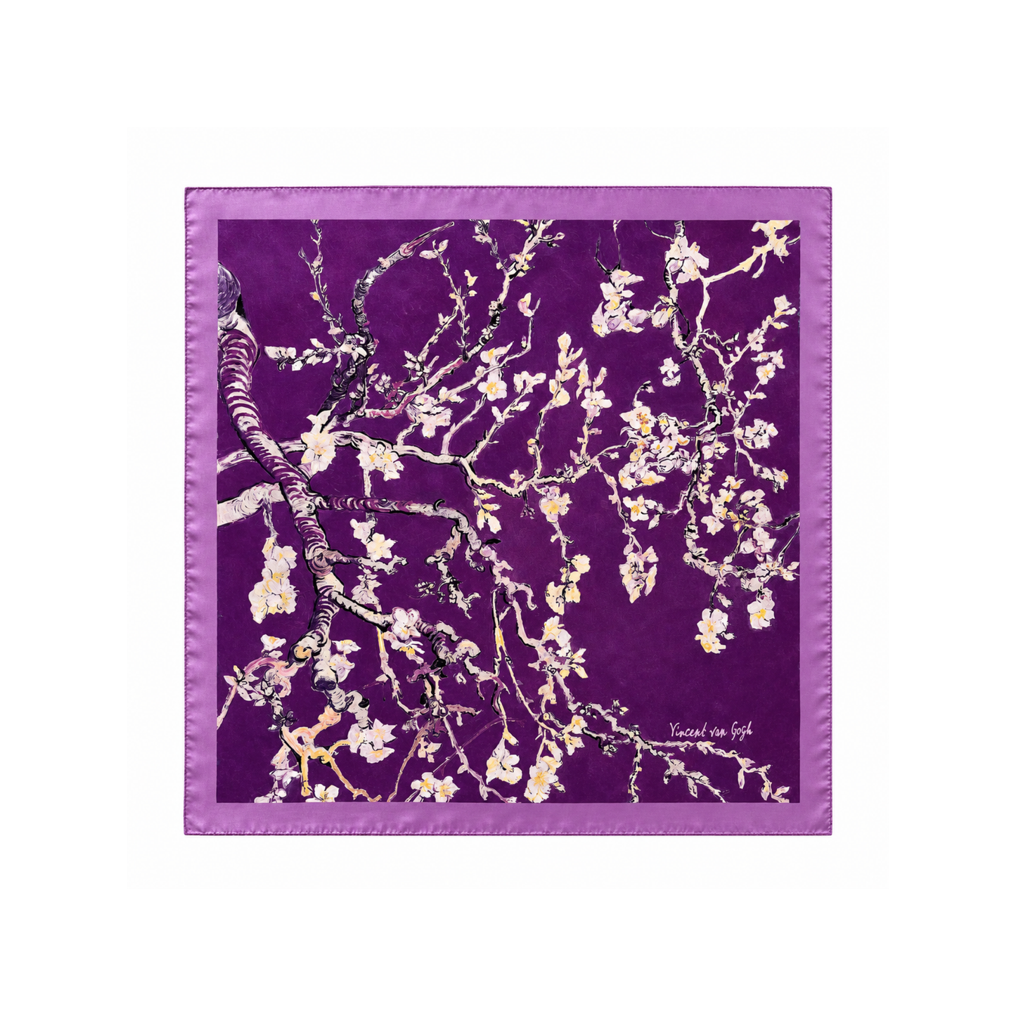 Badem Çiçeği Fular – Orkide | 55 cm x 55 cm