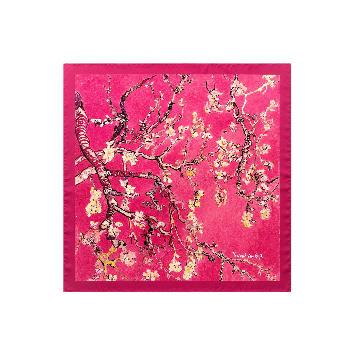 Badem Çiçeği Fular – Pembe | 55 cm x 55 cm
