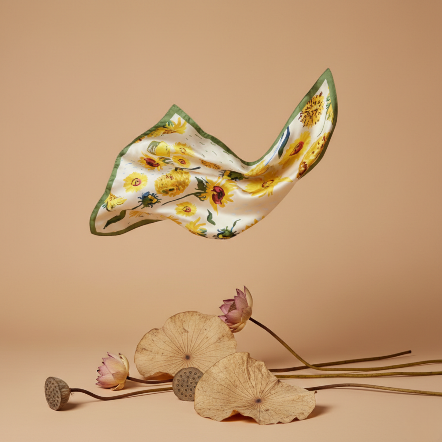 Güneş Bahçesi Fular – Sarı | 68 cm x 68 cm