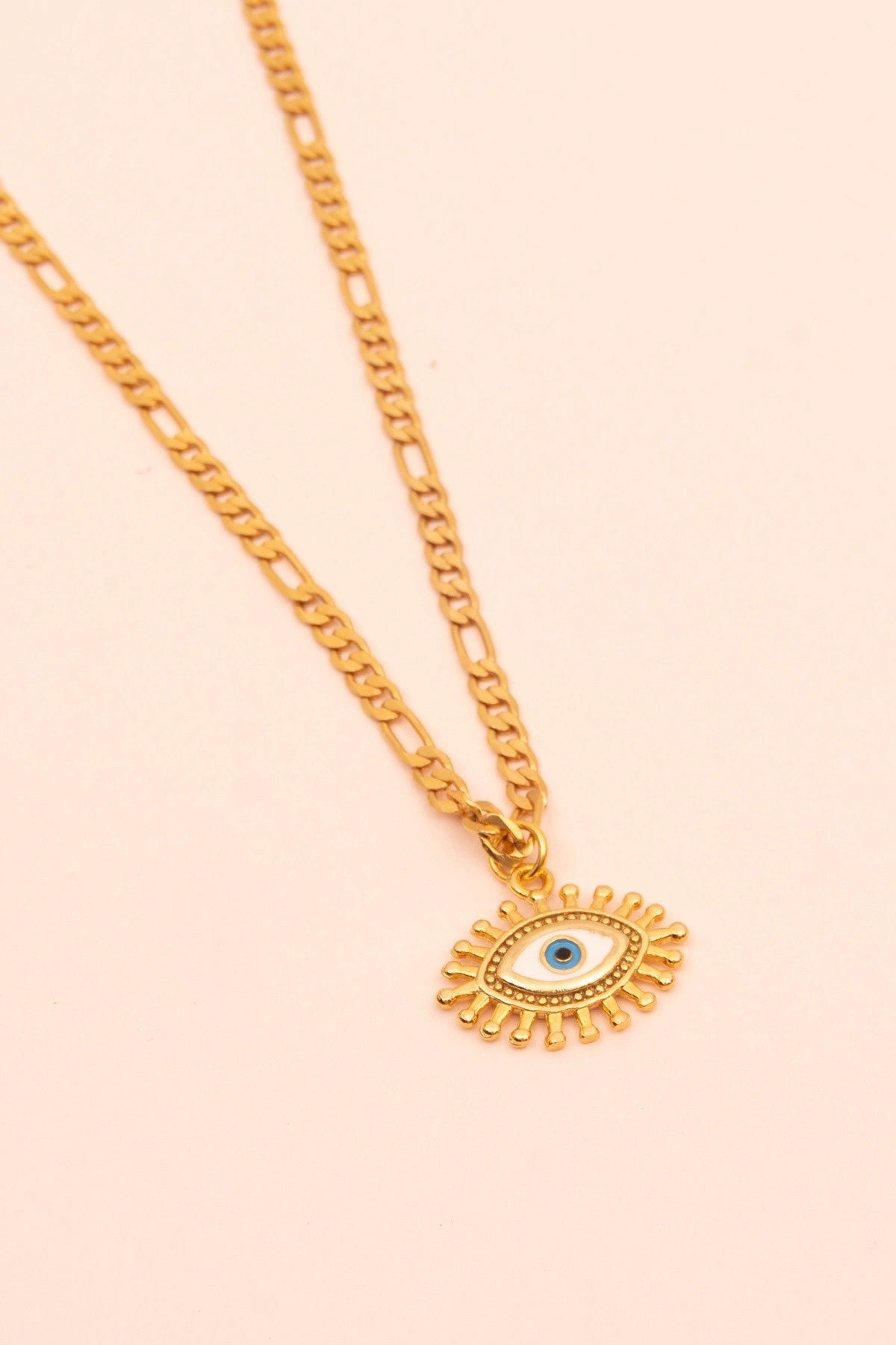 Big Evil Eye Altın Kaplama Kolye
