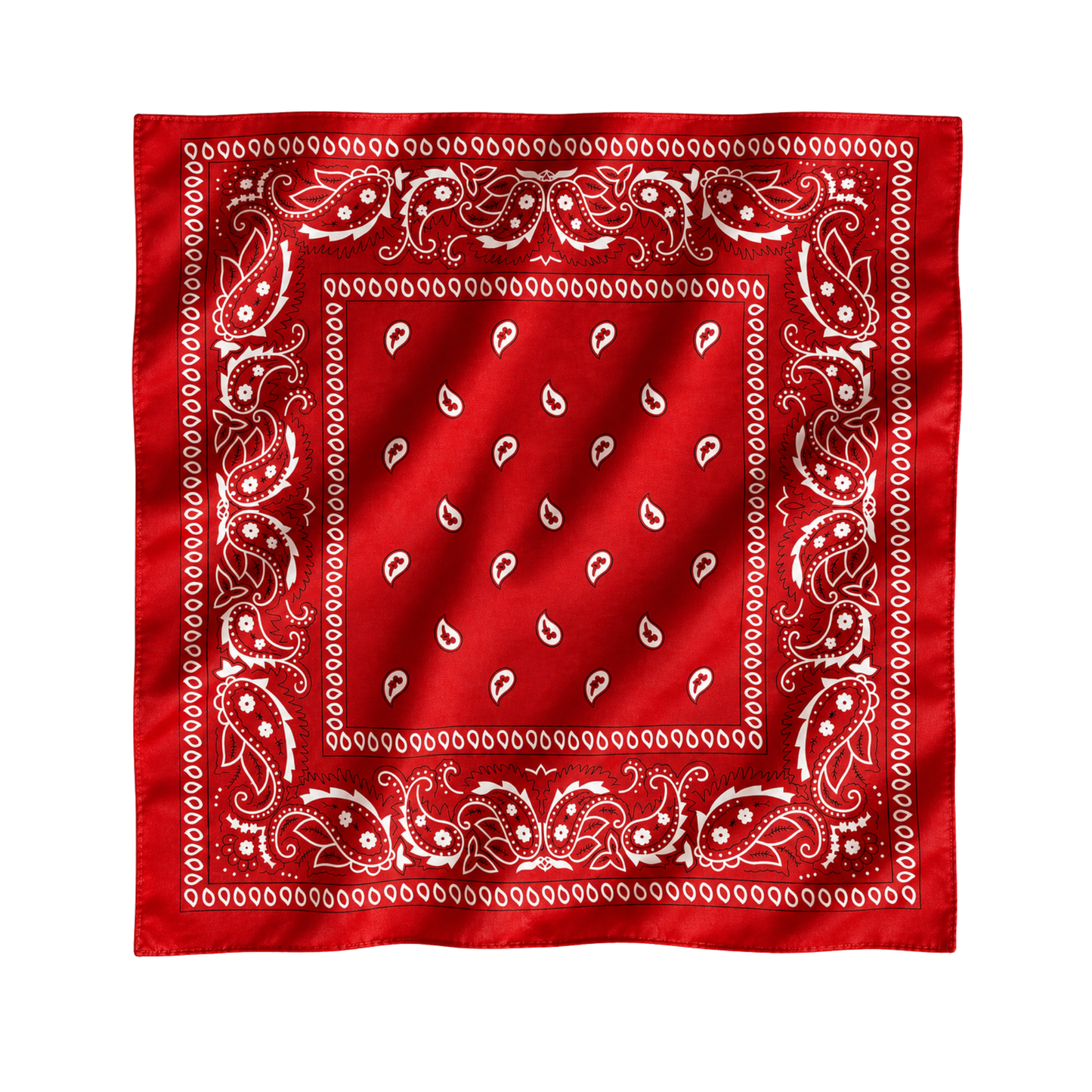 Klasik Paisley Kırmızı 70x70 cm ipek fular – kırmızı zemin üzerinde klasik paisley desenli Soul of Anatolia tasarımı