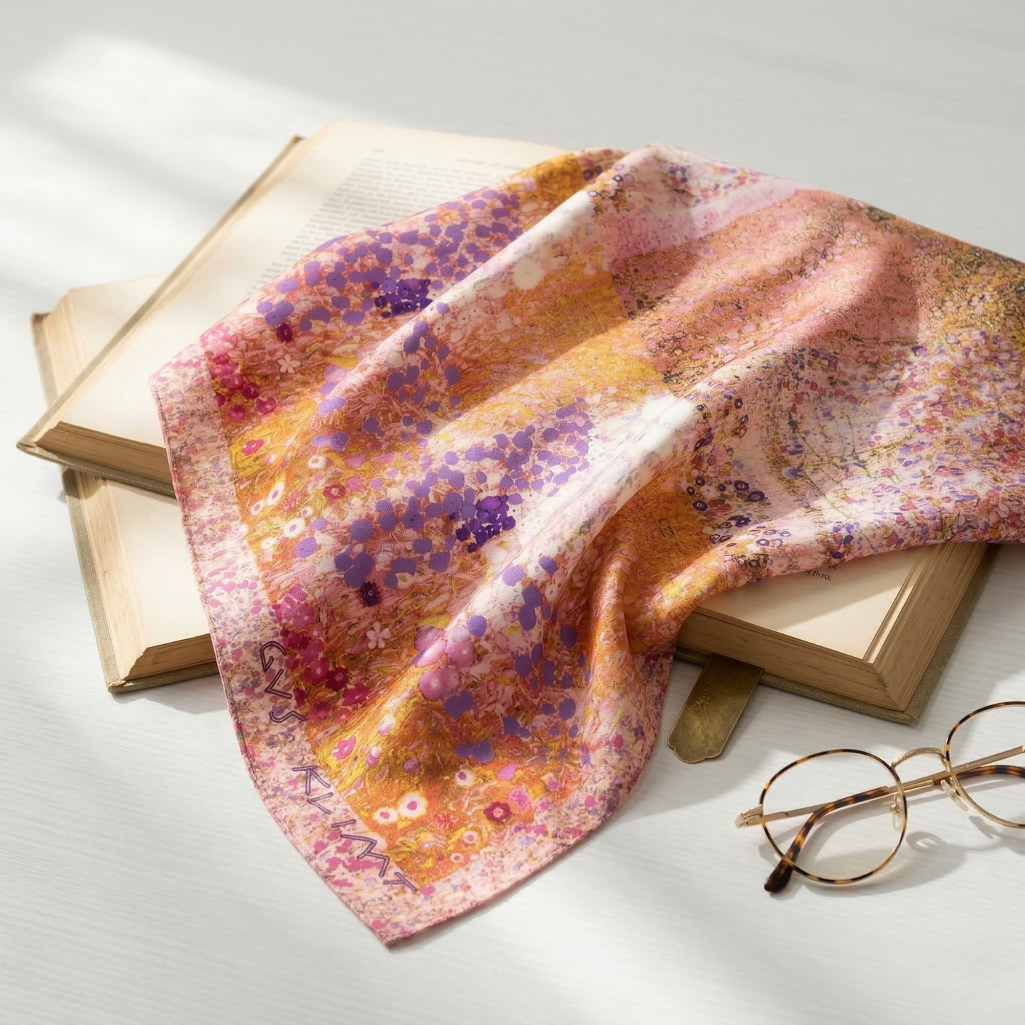 Renk Bahçesi Fular – Pudra | 55 cm x 55 cm