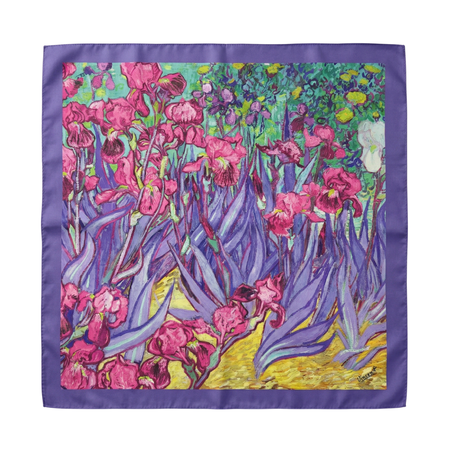 Süsen Bahçesi Fular – Fuşya | 55 cm x 55 cm
