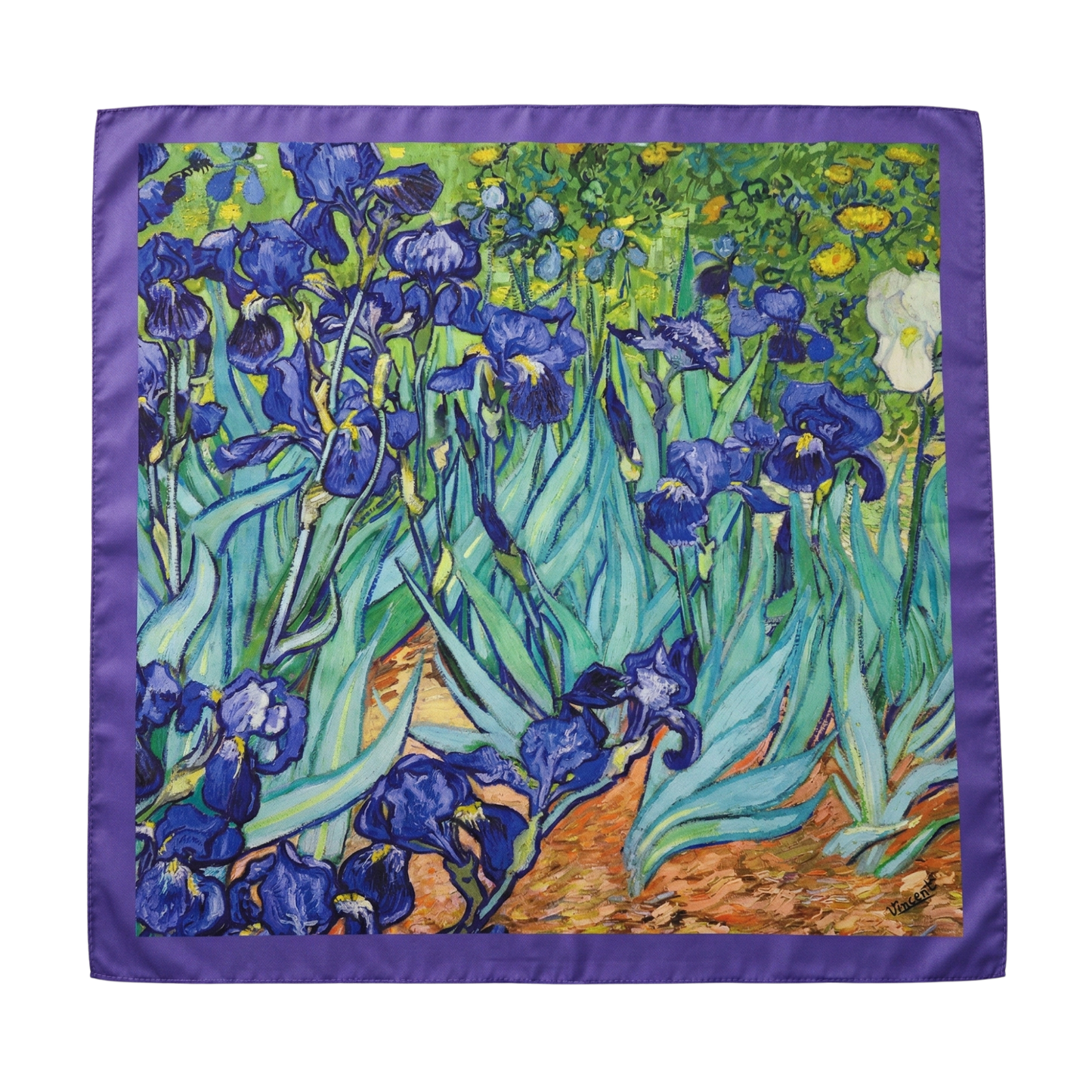 Süsen Bahçesi Fular – Menekşe | 55 cm x 55 cm