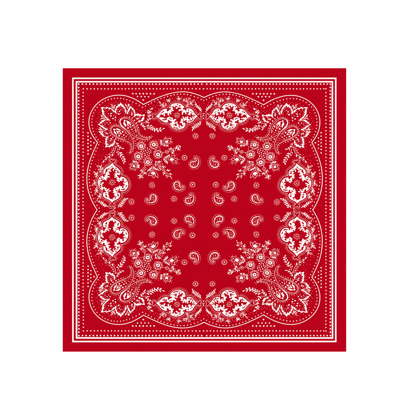 Vintage Desen Fular – Kırmızı | 68 cm x 68 cm