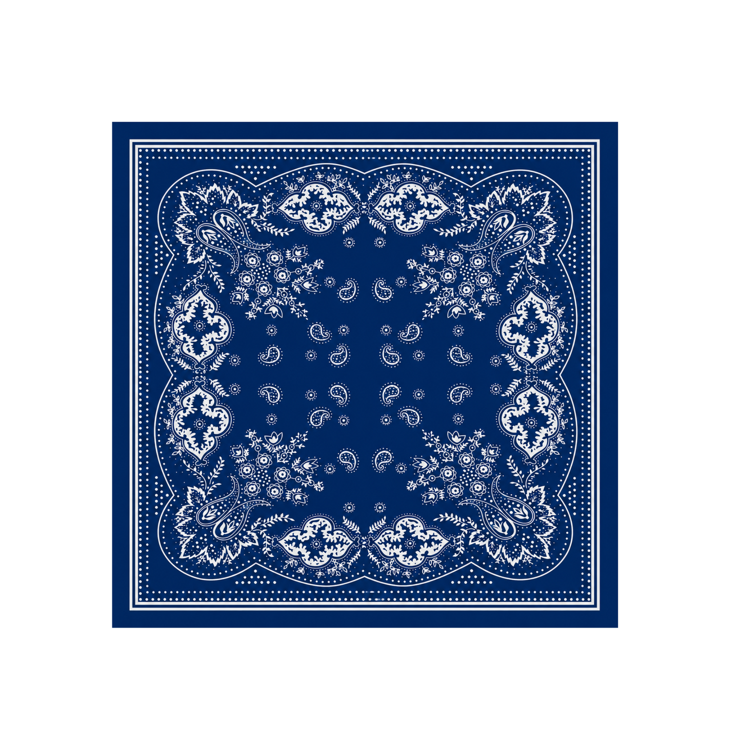 Vintage Desen Fular – Saks Mavi | 68 cm x 68 cm