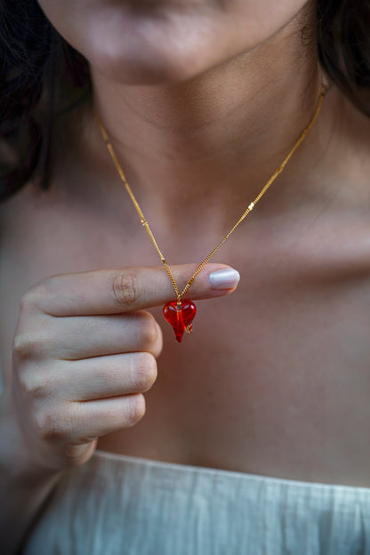 Heart in Melt' Murano Zincir Kolye