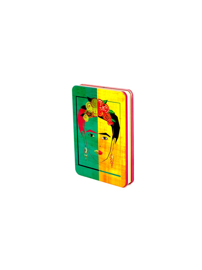 Dijital Baskılı Metal Kapaklı Defter-Frida