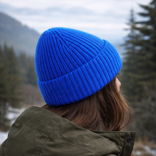 Ribana Örgü Bere - Saks Mavi