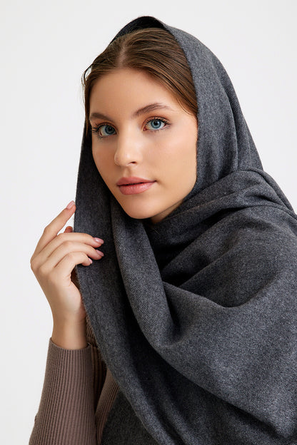 Basic Sky Kaşmir Unisex Şal - Antrasit