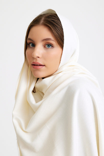 Basic Sky Kaşmir Unisex Şal - Krem