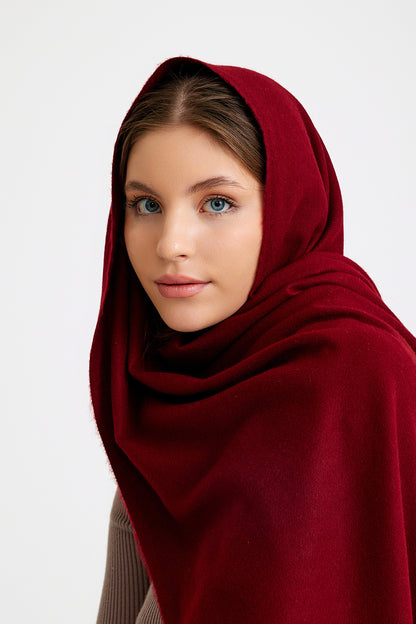 Basic Sky Kaşmir Unisex Şal - Bordo