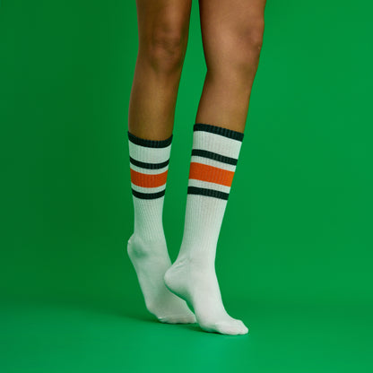 Retro Çizgili Spor Çorap
