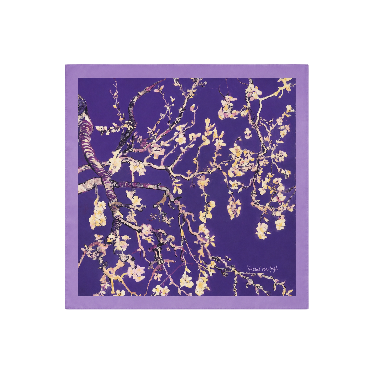 Badem Çiçeği Fular – Lavanta | 55 cm x 55 cm