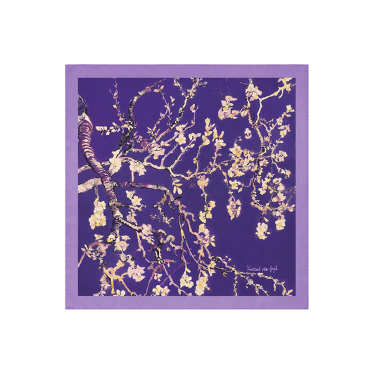 Badem Çiçeği Fular – Lavanta | 55 cm x 55 cm
