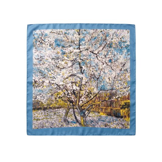 Düş Bahçesi Fular – Buz Mavisi | 55 cm x 55 cm