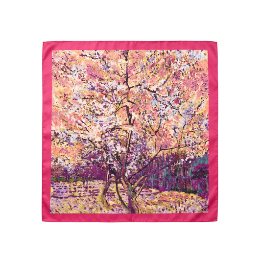 Düş Bahçesi Fular – Fuşya | 55 cm x 55 cm
