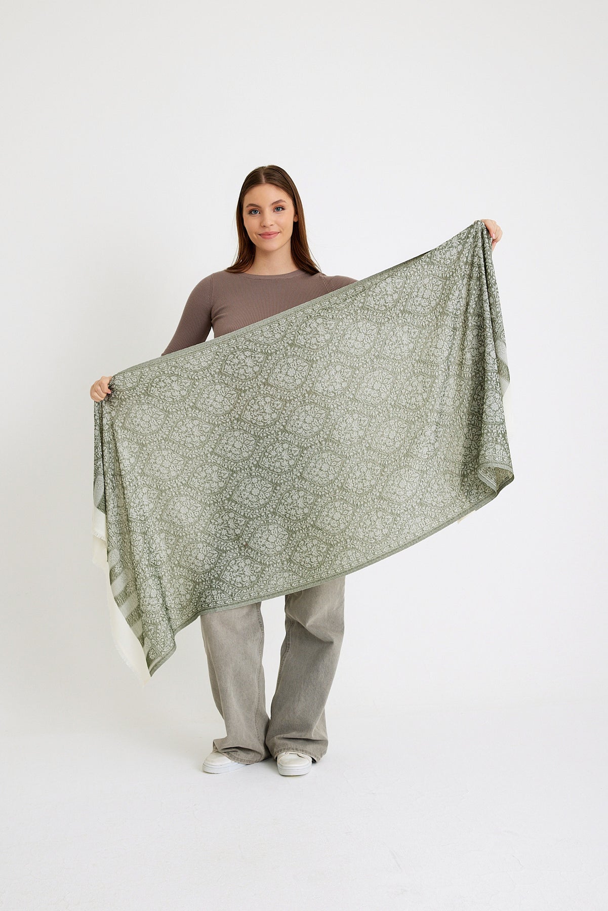 Ethnic Cotton Pamuk Şal - Ephesus Olive