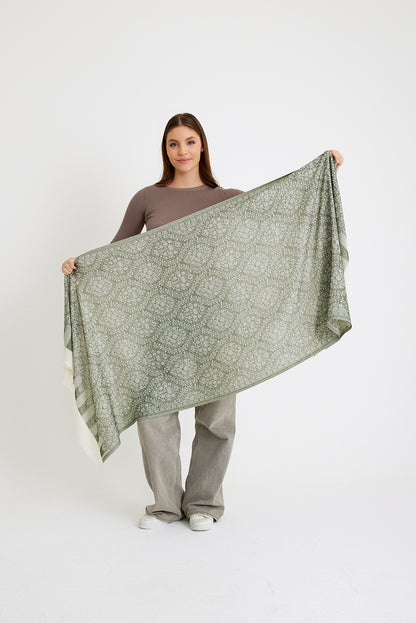 Ethnic Cotton Pamuk Şal - Ephesus Olive