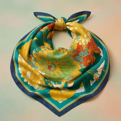 Güneş Buketi Fular – Safran | 68 cm x 68 cm