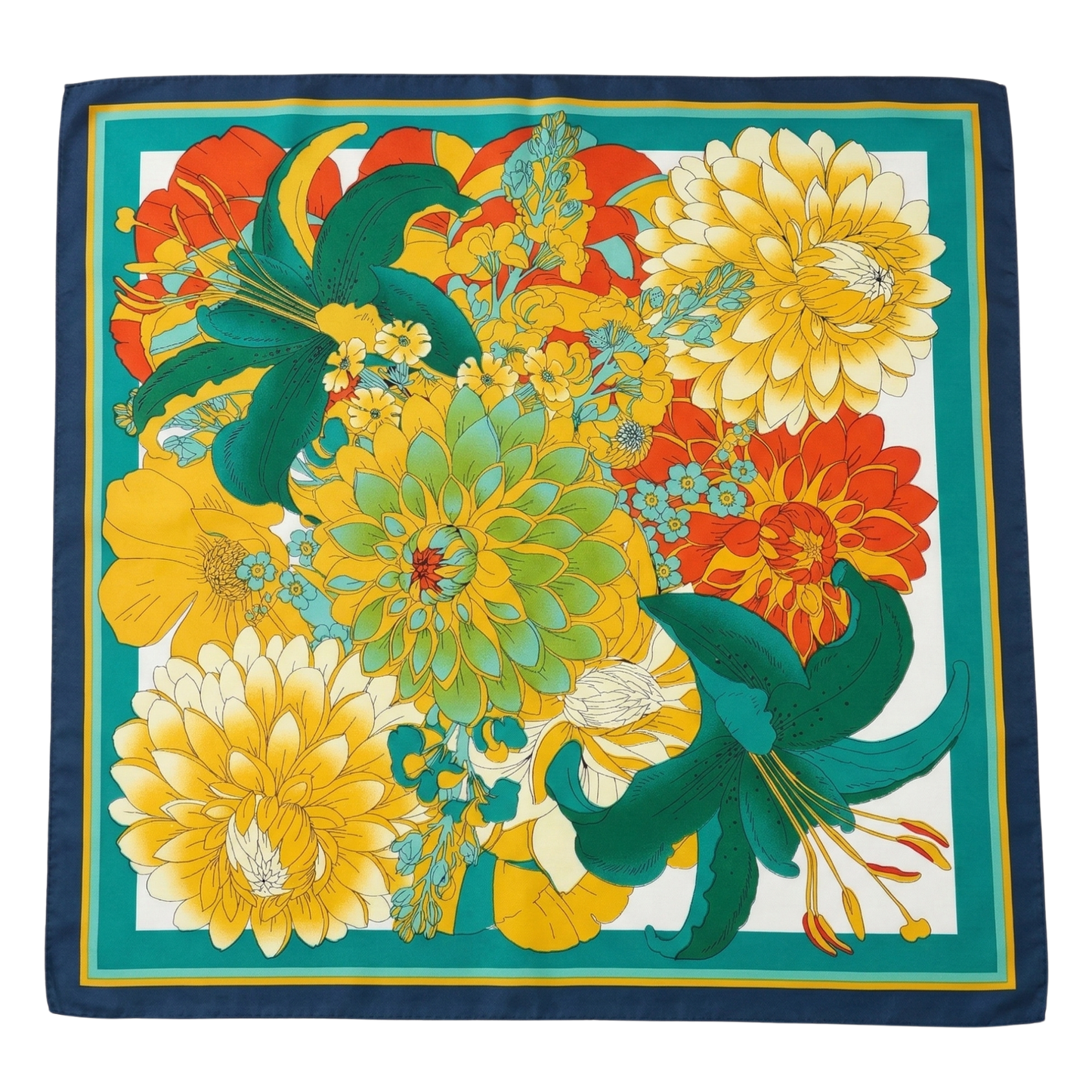 Güneş Buketi Fular – Safran | 68 cm x 68 cm