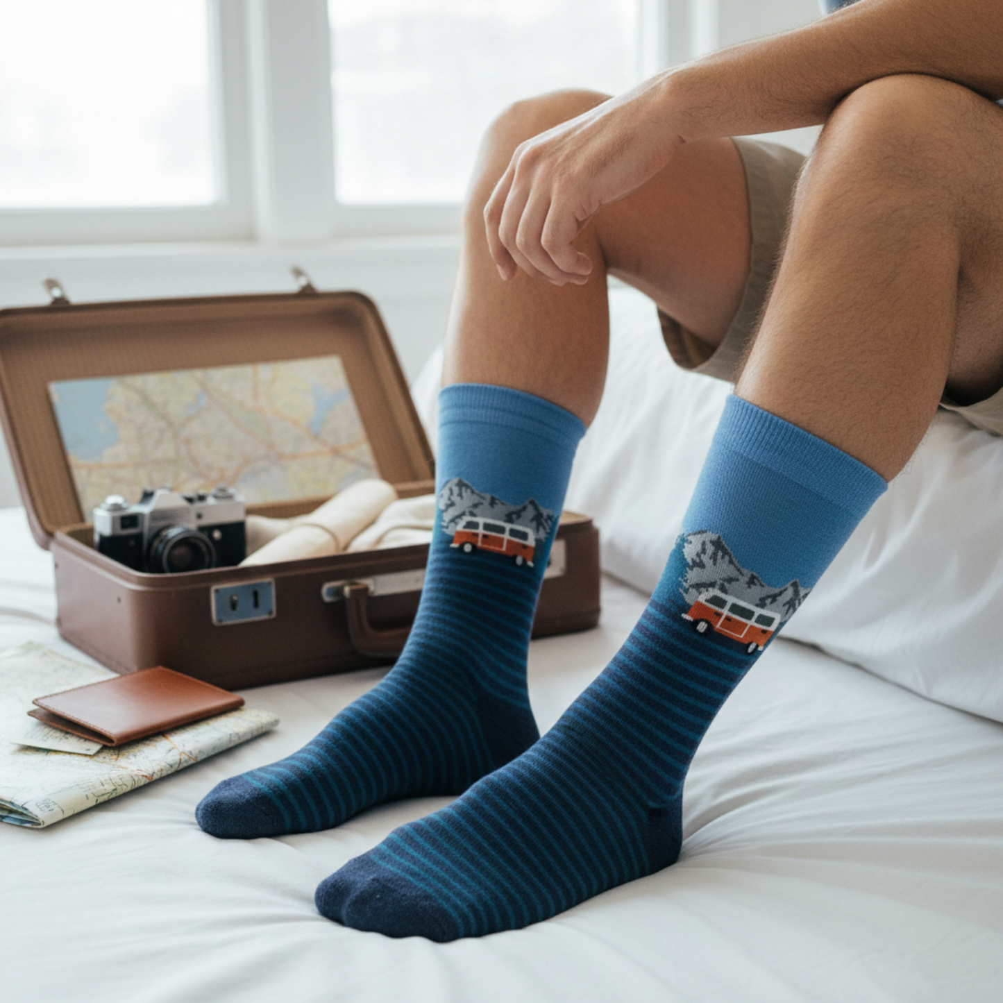 Mountain Camper Minibüs Desenli Çorap