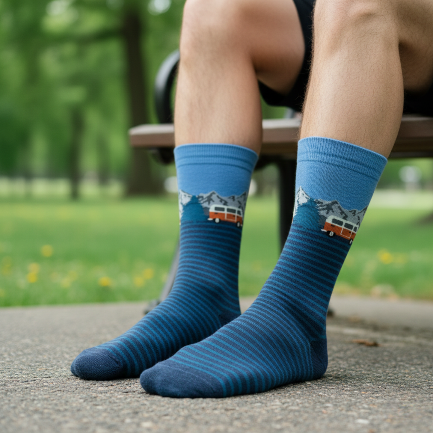 Mountain Camper Minibüs Desenli Çorap