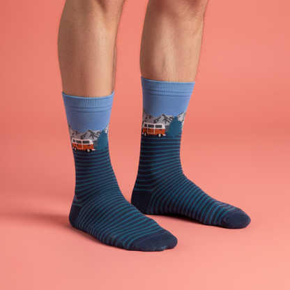 Mountain Camper Minibüs Desenli Çorap