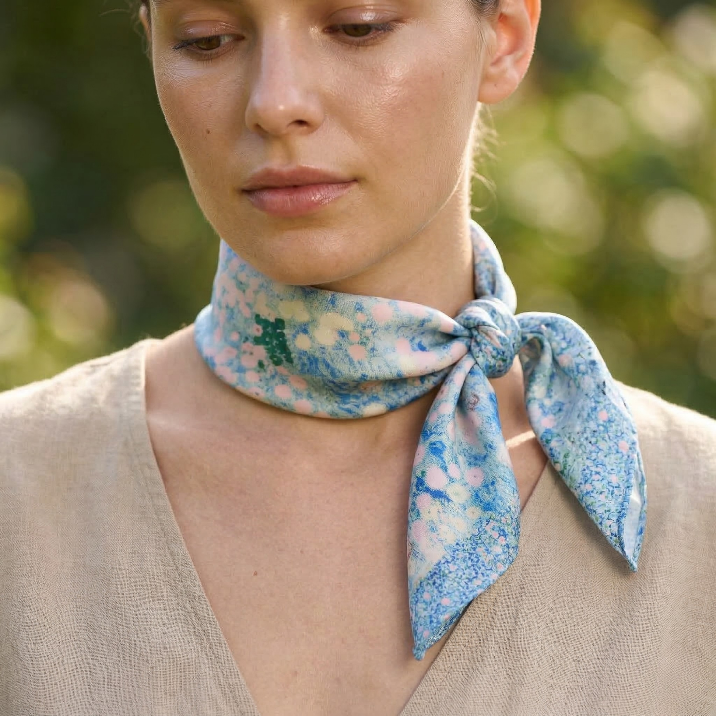 Renk Bahçesi Fular – Buz Mavisi | 55 cm x 55 cm