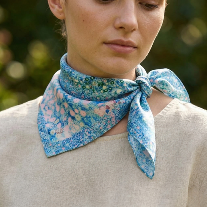 Renk Bahçesi Fular – Buz Mavisi | 55 cm x 55 cm