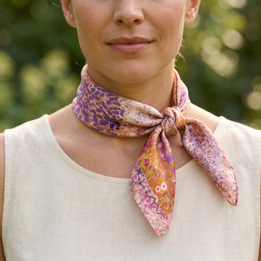 Renk Bahçesi Fular – Pudra | 55 cm x 55 cm