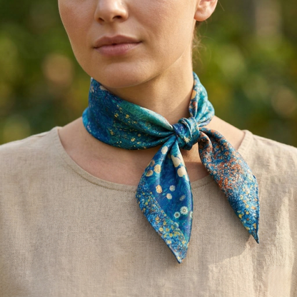 Renk Bahçesi Fular – Safir | 55 cm x 55 cm