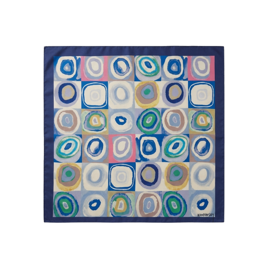 Renklerin Ritmi Fular – Gece Mavisi | 55 cm x 55 cm