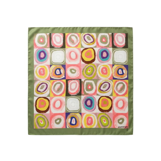 Renklerin Ritmi Fular – Olive | 55 cm x 55 cm