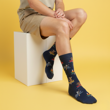 River Adventure Kayık Desenli Lacivert Çorap