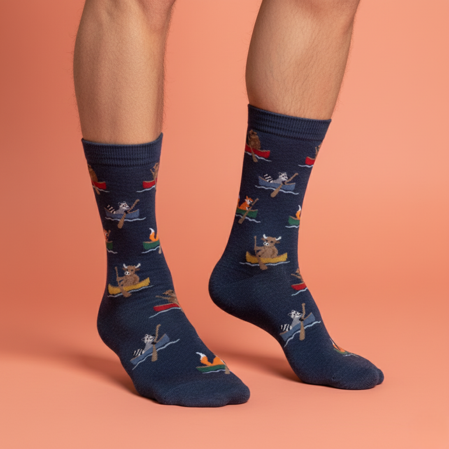 River Adventure Kayık Desenli Lacivert Çorap