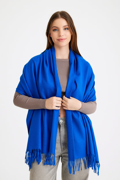 Basic Sky Kaşmir Unisex Şal - Mavi
