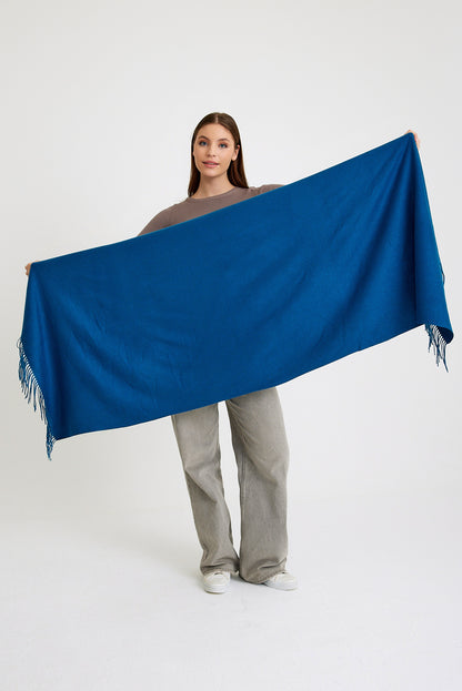 Basic Sky Kaşmir Unisex Şal -  Petrol Mavisi