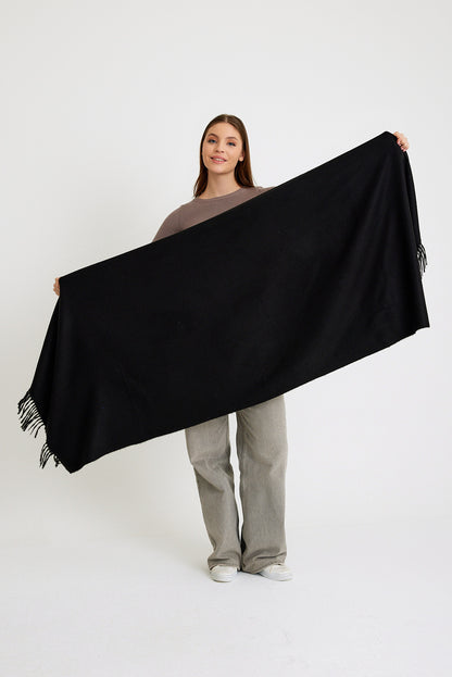 Basic Sky Kaşmir Unisex Şal - Siyah