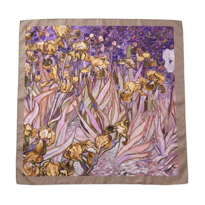 Süsen Bahçesi Fular – Vizon |  55 cm x 55 cm