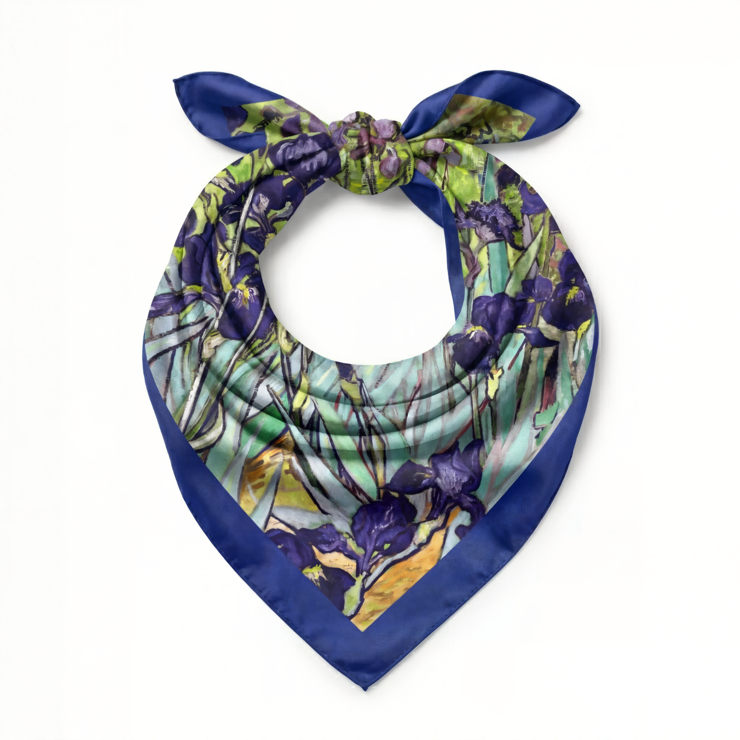 Süsen Bahçesi Fular – İndigo |  55 cm x 55 cm