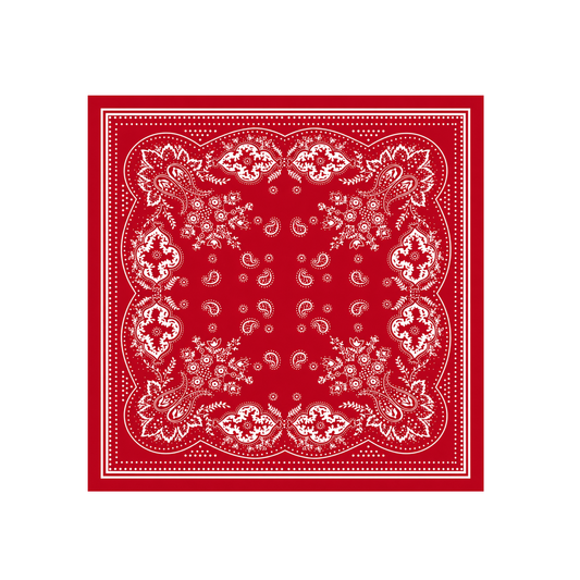 Vintage Desen Fular – Kırmızı | 68 cm x 68 cm